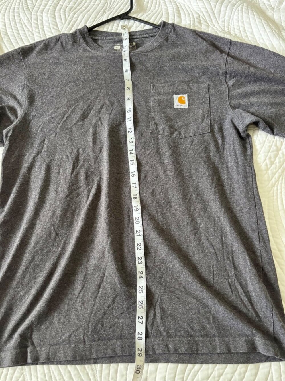 Carhartt Loose Fit Pocket T-Shirt Men’s M Gray Charcoal Workwear Tee - Picture 5 of 5